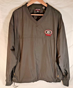 University Of Georgia Bulldogs Black Pullover Golf Jacket Size Large Antigua
