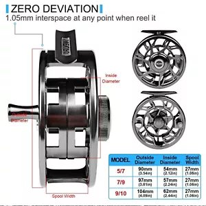 Saltwater Fly Fishing Reel CNC-Machined Aluminum 5/7-7/8-9/10 WT Sea Fly Wheexl - Picture 1 of 7