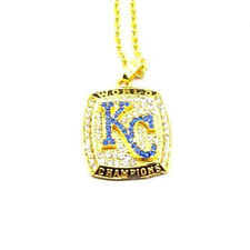 Necklace Kansas City Royals KC World Series Champions Medal Pendant Chain 17"