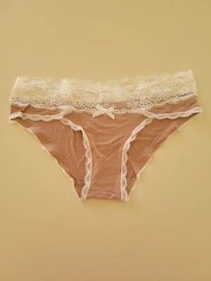 HONEYDEW Intimates Panty S small lace bikini cheeky booty suntan cream - Image 1 of 2