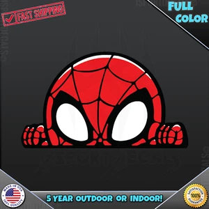 ADESIVO DECALCOMANIA VINILE SPIDER MAN PEEKING PEEK PEEKABO PEEKERS 230 - Foto 1 di 2