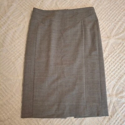 Falda Casa Blanca Mercado Negro Mujer 6 Gris Recta Lápiz Trasero Cremallera Forrada Foto 1 de 4