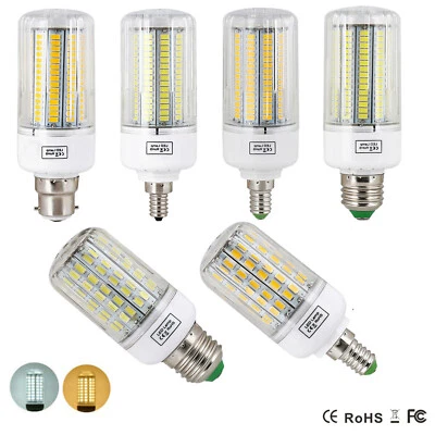 E27 E14 B22 LED Lights Bulbs 5730 SMD Chip Corn Lamps Incandescent 20-160W 220V - Image 1 of 4