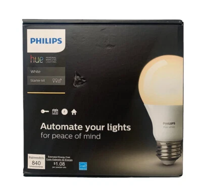 Philips Hue Personal Wireless Lighting Bulb Starter Kit White 840 Lumens -455287 - Image 1 of 4