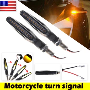Indicador intermitente luz ámbar intermitente señal de giro deportiva dinámica moto cross bike - Imagen 1 de 9