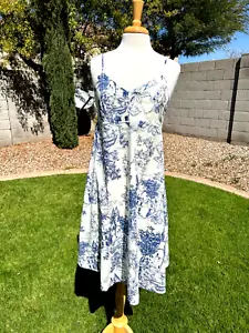 Johnny Was House on The Hill Sleep Dress Nightgown Womens XL Blue Toile $128 NWT - Picture 1 of 7