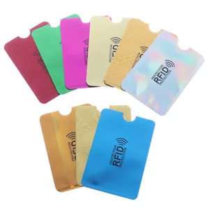 10Pcs Mixed RFID Bank Card Case Protection Shielding NFC Anti-Theft Card Hold.hg - Picture 1 of 6