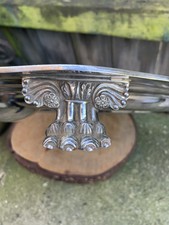ANTIQUE silver plated MEAT SERVING PLATE by BARKER & ELLIS platter dish lion paw