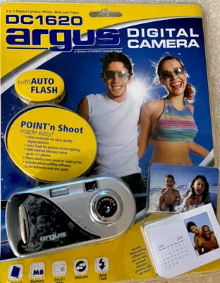 Nueva cámara digital Argus 3 en 1: foto, web y video con flash automático DC1620 Foto 1 de 2