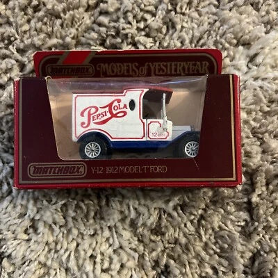 Vtg Matchbox Models of Yesteryear Pepsi-Cola Y-12 1912 Model T Ford Truck w/ Box - Image 1 of 3