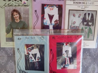 Handmade Patterns Sweatshirt Collars And Appliqués  Lot Of 5 Patterns Uncut - Image 1 of 4