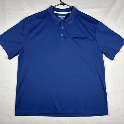 Reel Legends Men’s XL Polo Shirt Blue Short Sleeve Vented Pocket Fishing Golf - Image 1 of 4