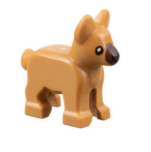 LEGO Hund Tier Medium Nougat Deutscher Schäferhund Welpe Minifigur NEU - Bild 1 von 3