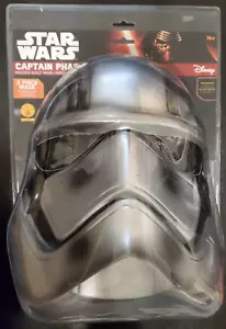 Star Wars Force Captain Phasma 2 Piece Molded Mask Adult Size - NEW IN PACKAGE - Picture 1 of 9