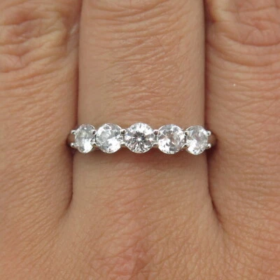 925 Sterling Silver Round-Cut Shaped C Z Ring Size 9.25 - Image 1 of 4