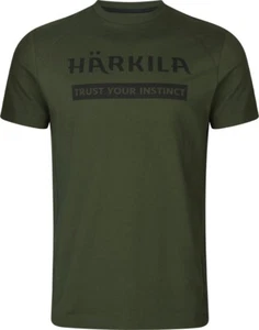 Juego de camisetas con logotipo de Härkila verde - camisa de caza de algodón manga corta   - Imagen 1 de 8