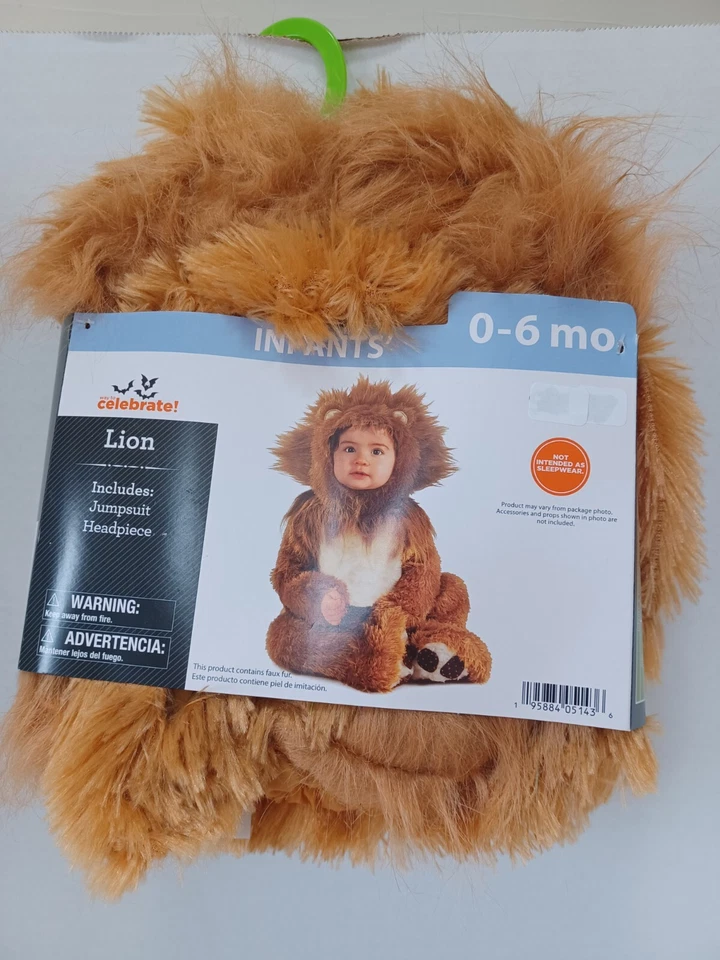 NUEVO Disfraz León Bebé Infante Halloween Vestido Elegante 0-6 Meses Foto 1 de 3