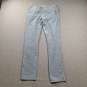 J Crew Ludlow Pants Men 28(28x31) Seersucker Slim Nautical Coastal Beach Resort - Picture 1 of 8