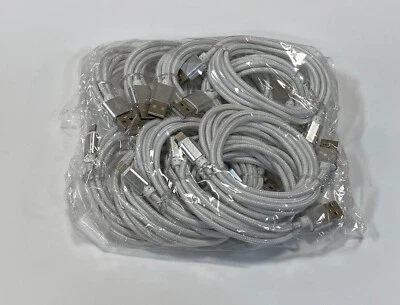 10PCS 6FT Braided Fast USB Charging Cable Charger Cord For iPhone 14 13 12 11 8 - Image 1 of 4