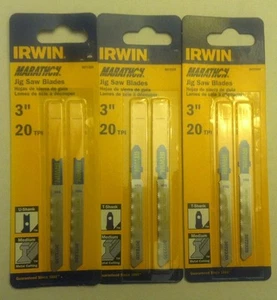 Lot of (3) 2 Packs Irwin 3071320 3" 20-TPI-U-Shank Jig Saw Blades - Picture 1 of 3