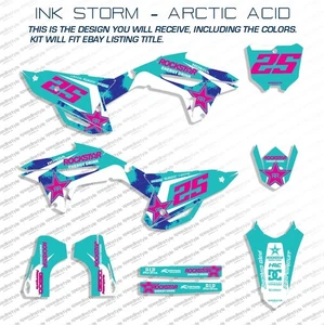 Kit de gráficos para Honda CRF250R CRF 250R (2010-2013) Ink Storm - Ácido ártico - Imagen 1 de 7