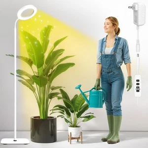 Grow Lights for Indoor Plants,Floor Lamp with 63IN Stand,Full Spectrum,10 Dim... - Picture 1 of 8