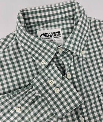 Mountain Khakis Shirt Mens M Davidson Stretch Oxford Checkered Classic Fit  - Image 1 of 4