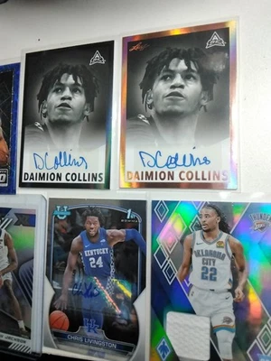  Kentucky Wildcats Card Lot (8) Holo's AUTO'S 11/15 Collins Wallace Livingston  - Image 1 of 4