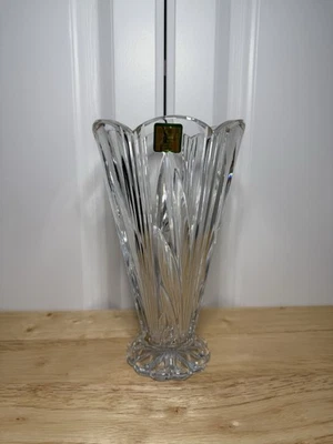 "Florero Marquis by Waterford Crystal Festivale 8"" festoneado vintage cristal de plomo" Foto 1 de 4