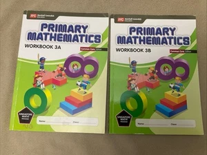 Singapore Primary Mathematics 3A 3B Workbook Lot Common Core - Imagen 1 de 4