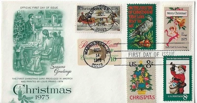 ArtCraft # 1579 - 1580 1975 Christmas combo stamps - Image 1 of 2