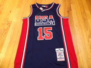 TEAM USA 1992 DREAM TEAM CUSTOM MAGIC JOHNSON MESH BLUE JERSEY SIZE XL - Picture 1 of 5