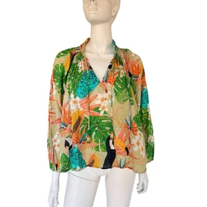 Blusa tropical Farm Rio algodón talla S - Imagen 1 de 5