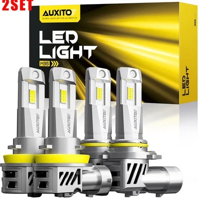 Juego de 2 faros LED AUXITO Combo 9005 H11 bombillas de haz alto-bajo 6500K Super Brig Foto 1 de 4