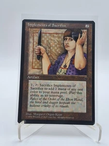 1994 M.T.G Fallen Empires IMPLEMENTS OF SACRIFICE "never played" "vintage" - Picture 1 of 3