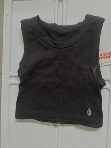 Free People Free Movement Top Recortado Sin Costuras Sin Mangas Negro S/XS NUEVO CON ETIQUETAS - Imagen 1 de 5