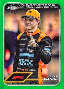 Oscar Piastri Green /99 #174 2024 Topps Chrome Formula 1 F1 - Picture 1 of 3