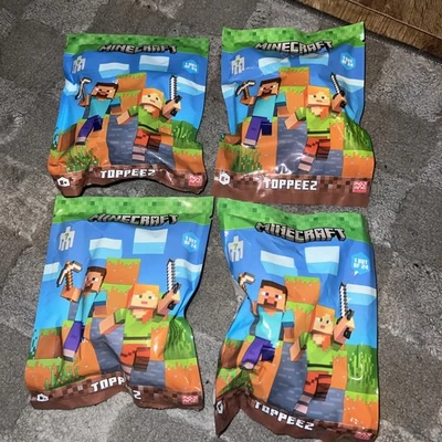 4x Minecraft Toppeez Toy Figures Blind-bags 24 To Collect - Image 1 of 3