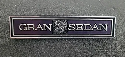 Plymouth Gran Sedan Fury - Dash Pad Emblem logo "GRAN SEDAN"  - Mopar # 3590124 - Image 1 of 4