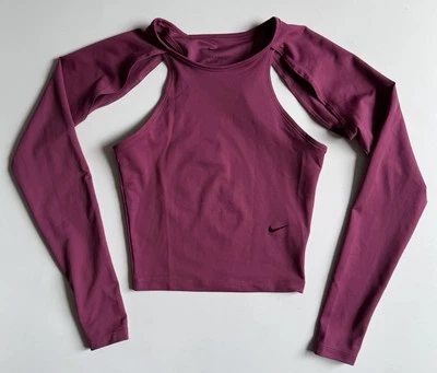 Camiseta para mujer Nike Dri Fit Stealth Evaporation City Ready manga larga palo de rosa XS Foto 1 de 4
