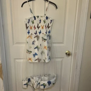 Colorful Butterfly Dress - Shorts With Sheer Primcess Skirt Overlay Smocked Top - Picture 1 of 6