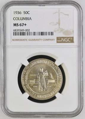 1936 Classic Commemorative Columbia, South Carolina, Sesquicentennial NGC MS-67+ - Image 1 of 2