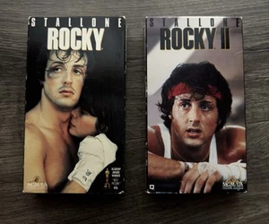 Set of 2 - Rocky I & II 1990 VHS Tapes - Picture 1 of 9