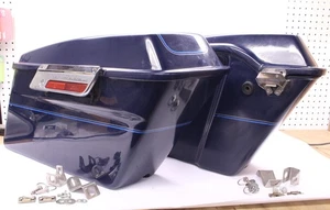 02 Harley Electra Glide Ultra Classic Flhtcui Saddle Luggage Bag Set r5749 - Picture 1 of 14
