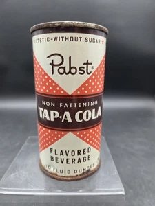 1950s Pabst Tap-A Cola Flat Top Can Steel Milwaukee Wi 10oz Miracan Soda Rare - Picture 1 of 6
