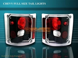 73-87 CHEVY SILVERADO TRUCK/TAHOE TAIL LIGHTS BLK 84 83 - Picture 1 of 1