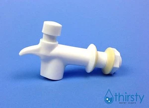 Replacement Water Spigot Faucet Reid Valve Dispenser White Aqua H2O Jug 3/4" New - Picture 1 of 5