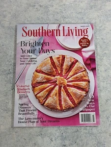 Southern Living Magazine March 2022 - Colorful Rhubarb Desserts Wallpaper Ideas - Bild 1 von 3