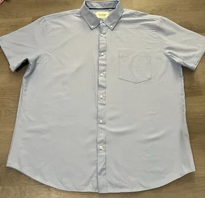 Camisa Oxford Para Hombre Manga Corta Talla 2XL Azul Para Hombre Colección de Lujo Con Botones - Imagen 1 de 4