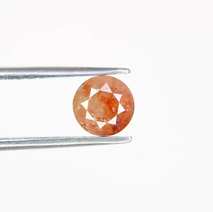 Anillo de regalo de aniversario redondo de diamantes sueltos de melocotón natural de 0,86 quilates - Imagen 1 de 7